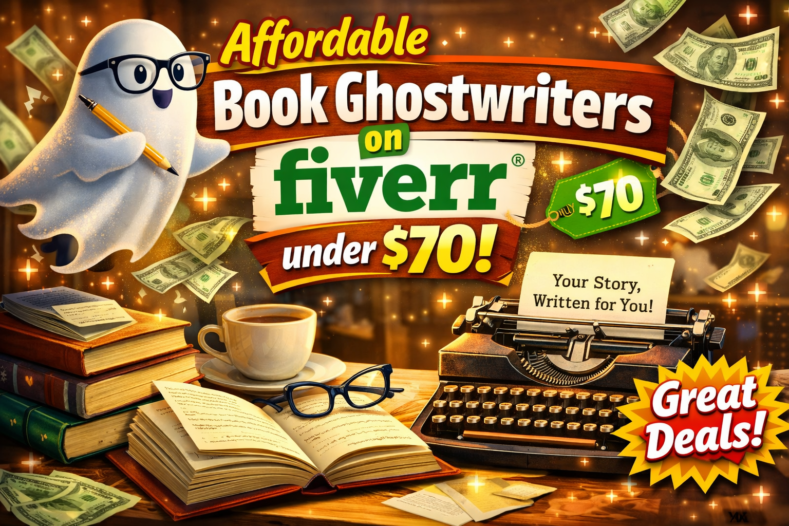 Fast And Cheap Book Ghostwriters on Fiverr under $70 book ghostwriters