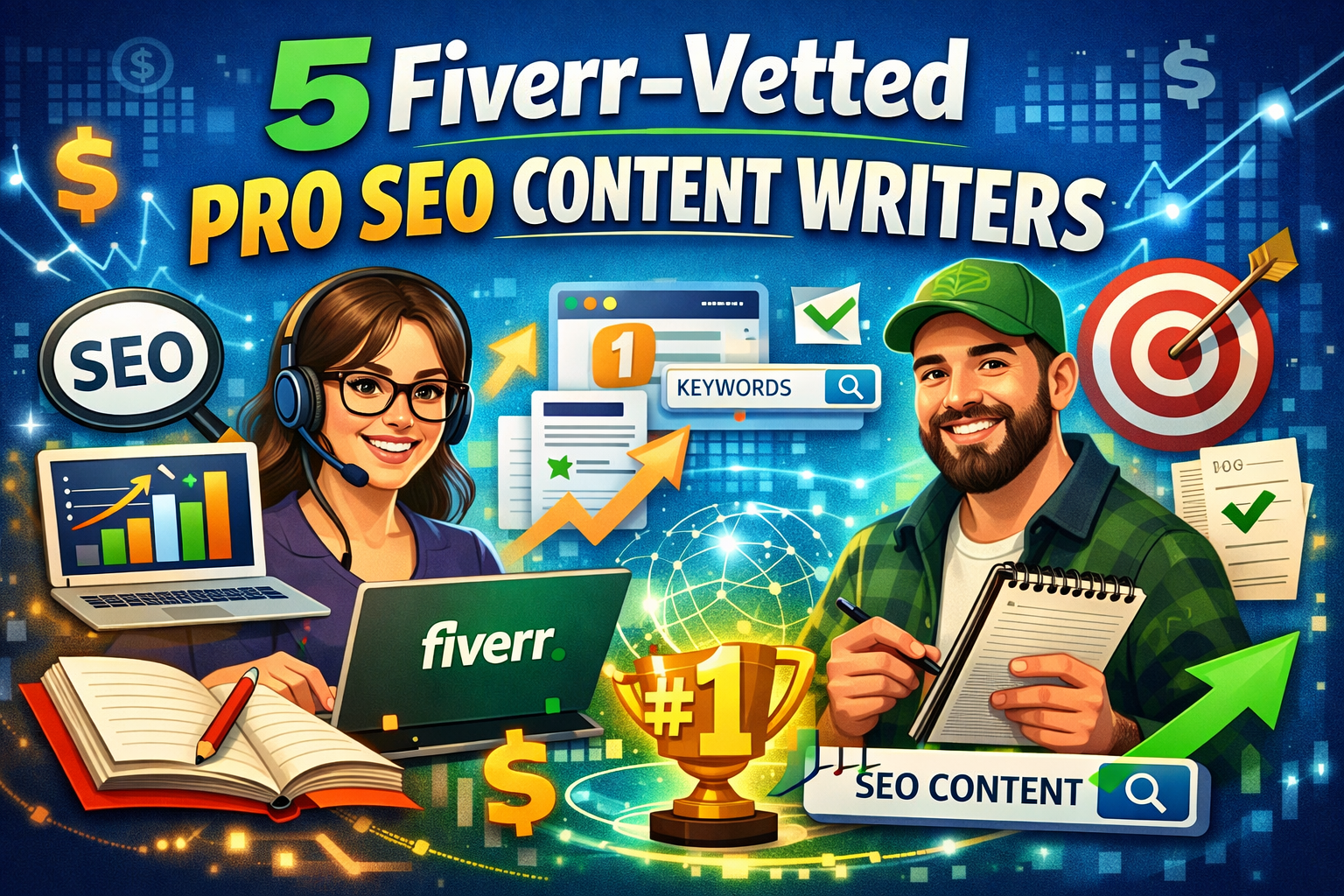 5 Fiverr Vetted Pro SEO Content Writers for Higher Traffic And Conversions seo content writers