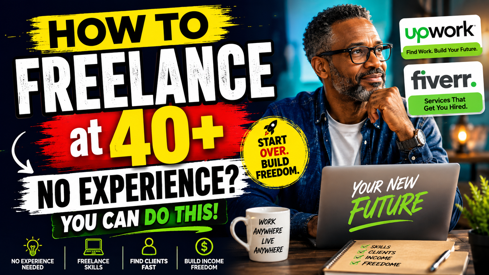 11 Practical Steps For Starting Over At 40 or 50 As A Freelancer Without Experience starting over at 40